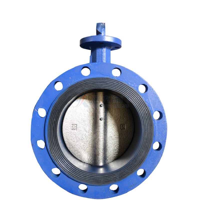Ductile iron flange electric rubber lined butterfly valve (headless)- Yuanda valve