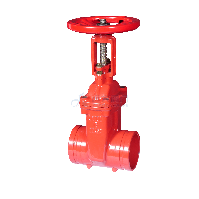 Grooved, rising stem soft sealed gate valve - Yuanda valve