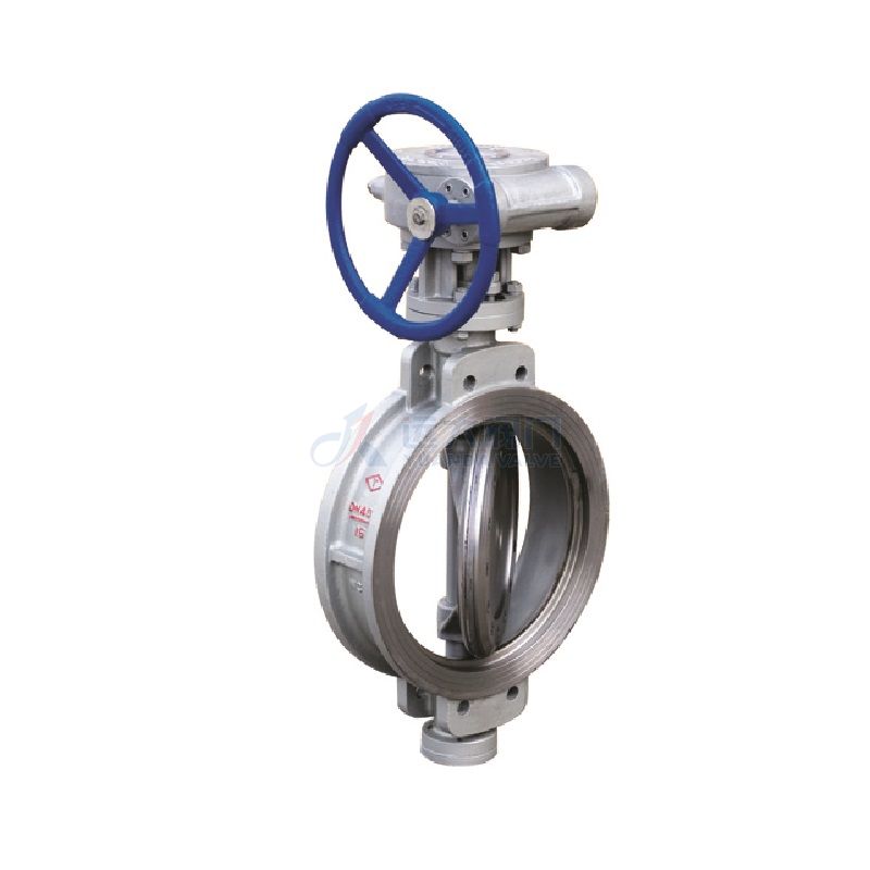 Cast steel worm gear drive triple eccentric hard seal pinch butterfly valve - Yuanda