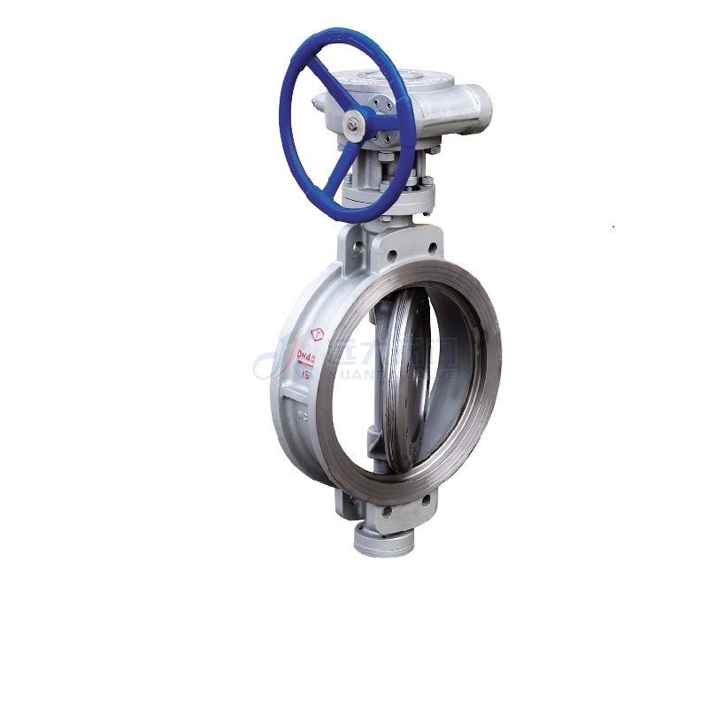 Cast steel worm gear drive triple eccentric hard seal to clip butterfly valve - Yuanda valve