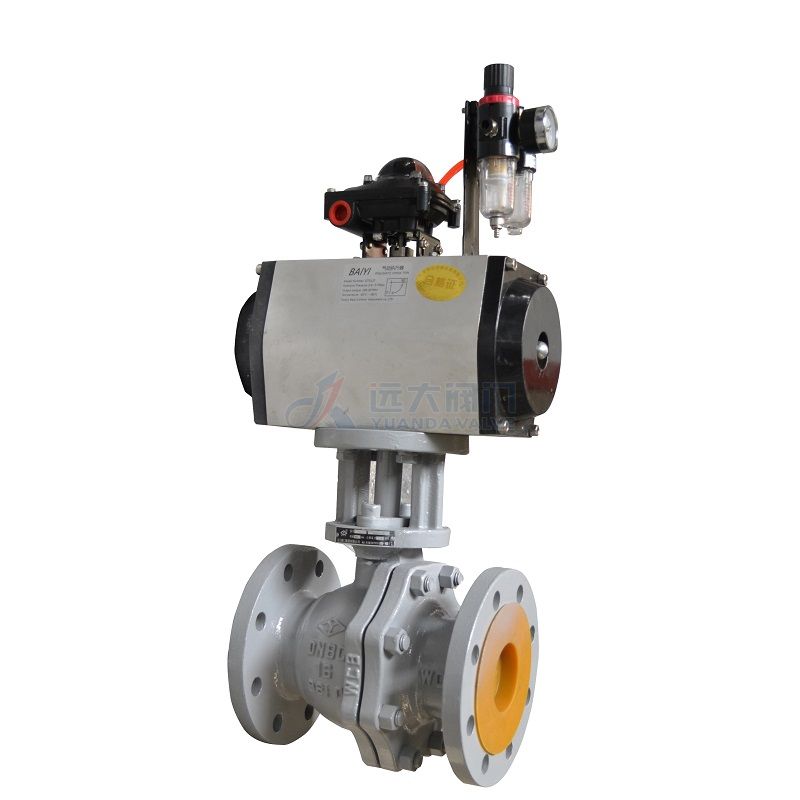 Pneumatic cast steel ball valve (without head) - Yuanda valve