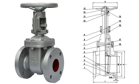 KS 10K Cast Iron Rs Gate Valve