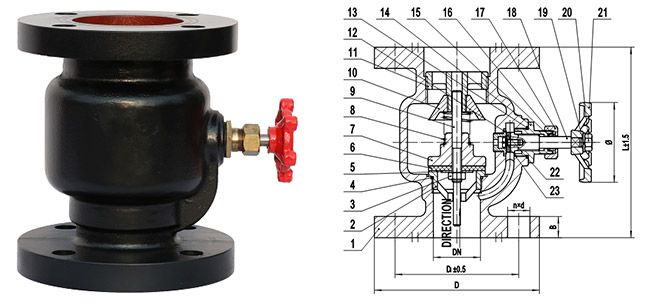 KS 10K Cast Iron Lift Check Valve