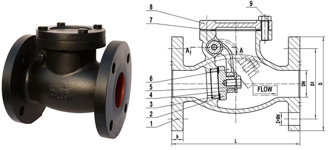 KS 10K Cast Iron Swing Check Valve