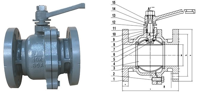 KS 10K Cast Iron Ball Valve