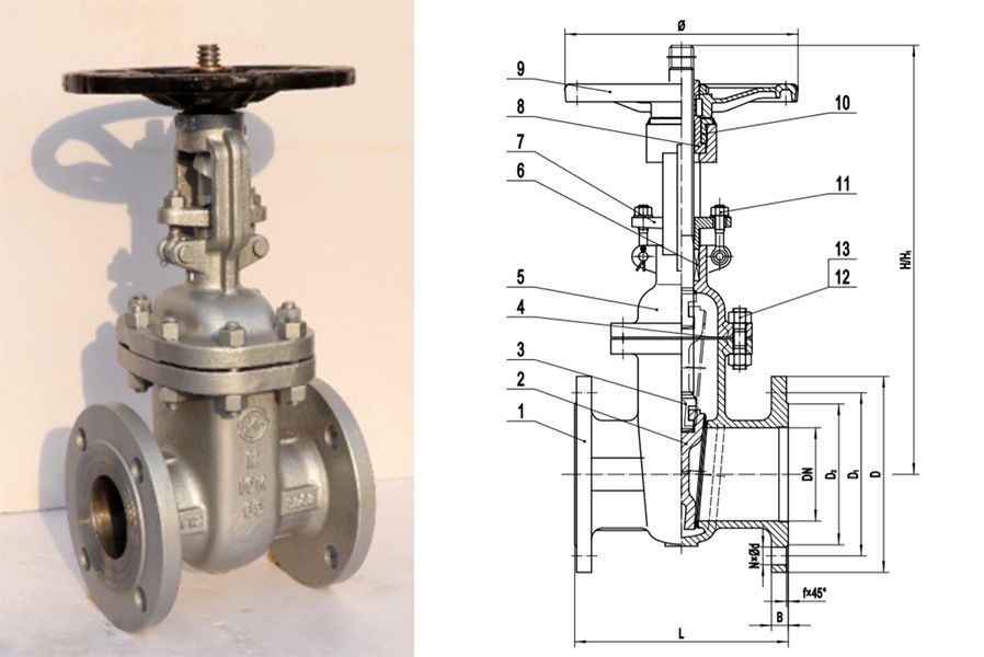 KS Cast Steel Rising Gate Valve